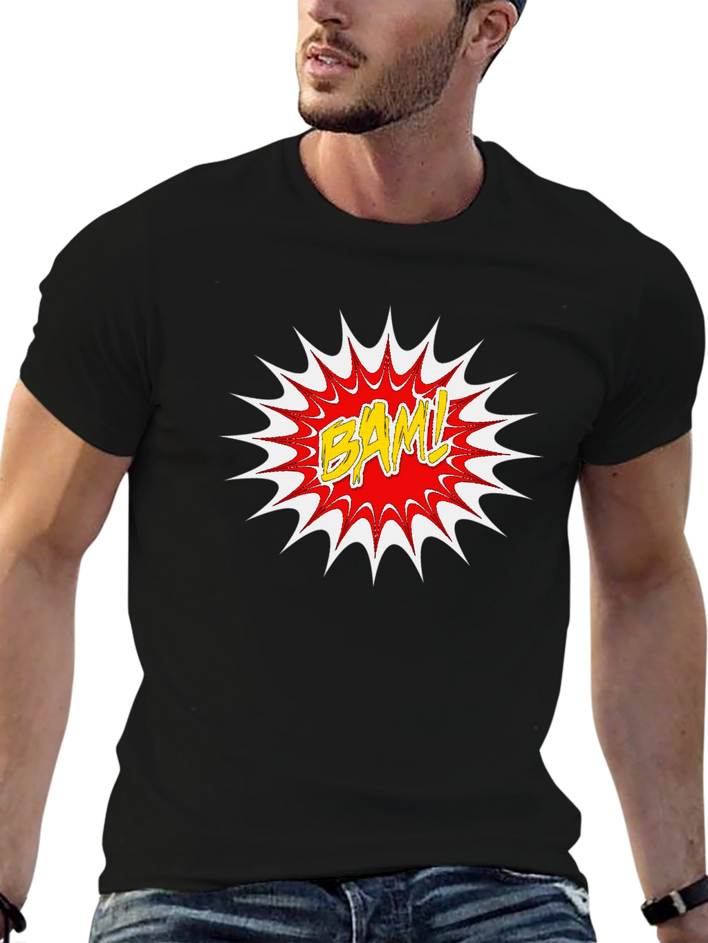 BAML! Graphic Print Black T-Shirt