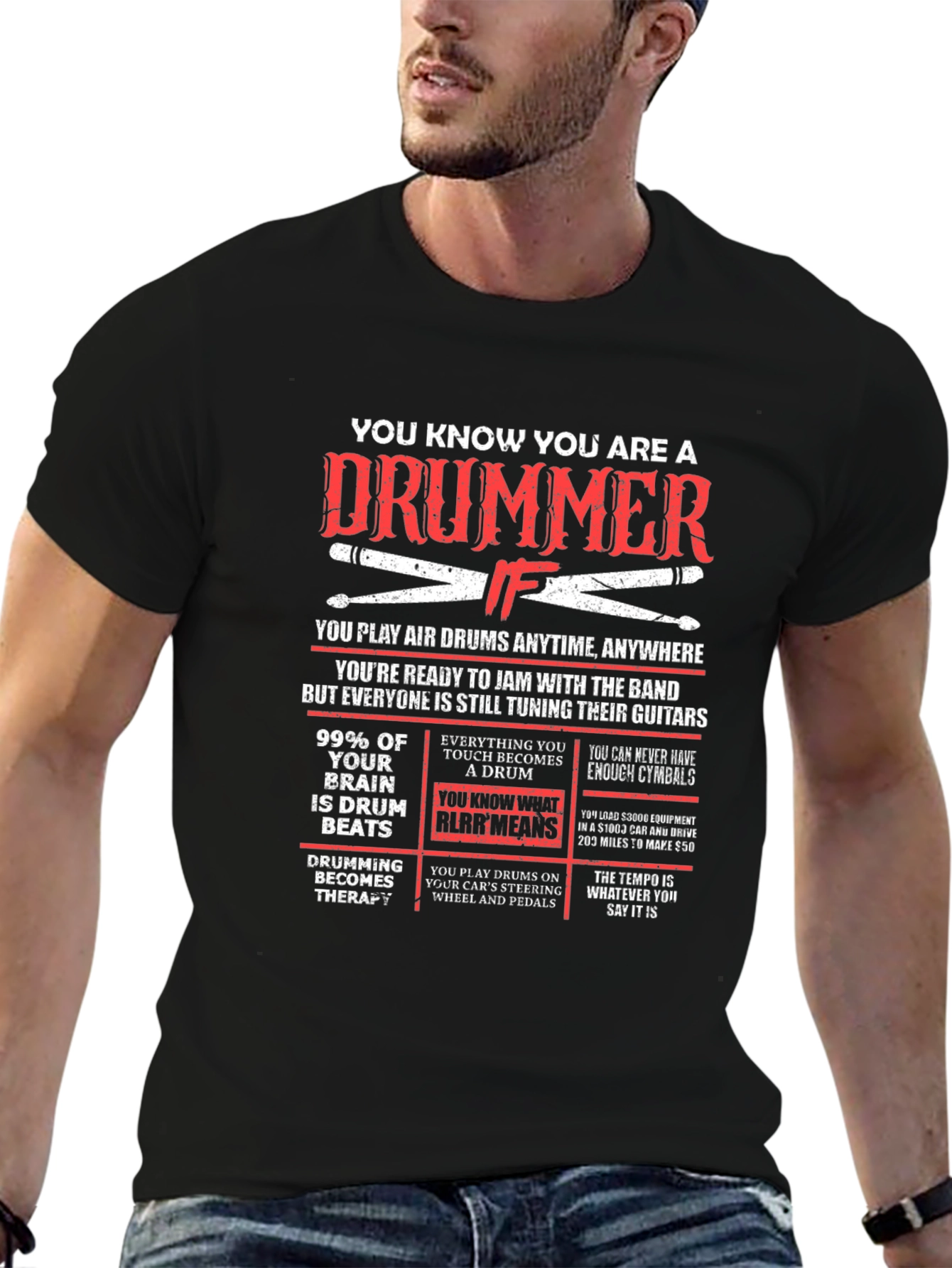 Drummer T-Shirt - Funny Musician Gift