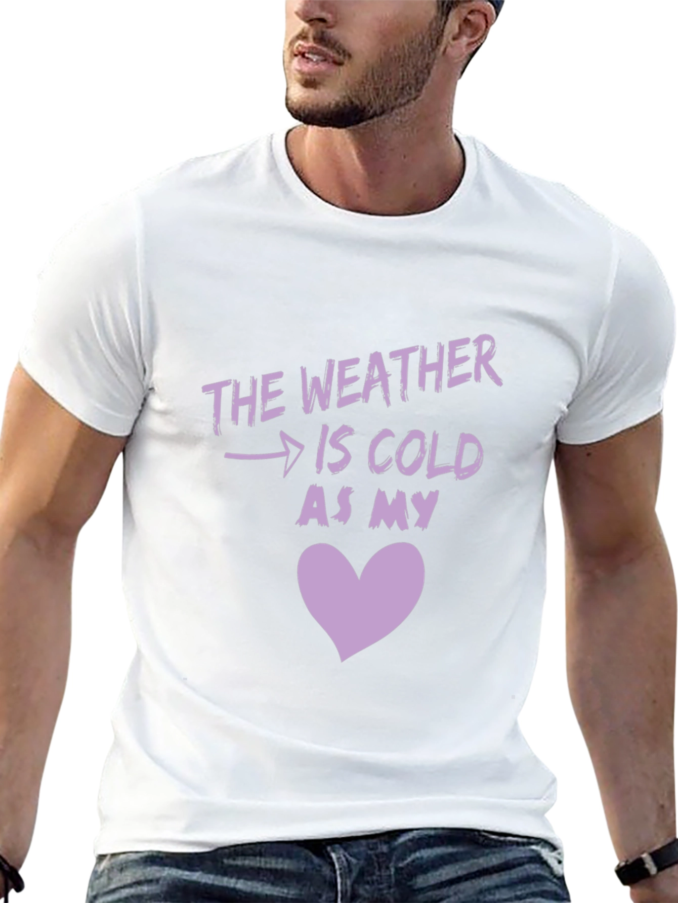 Cold Heart Graphic Tee - Mens Fashion