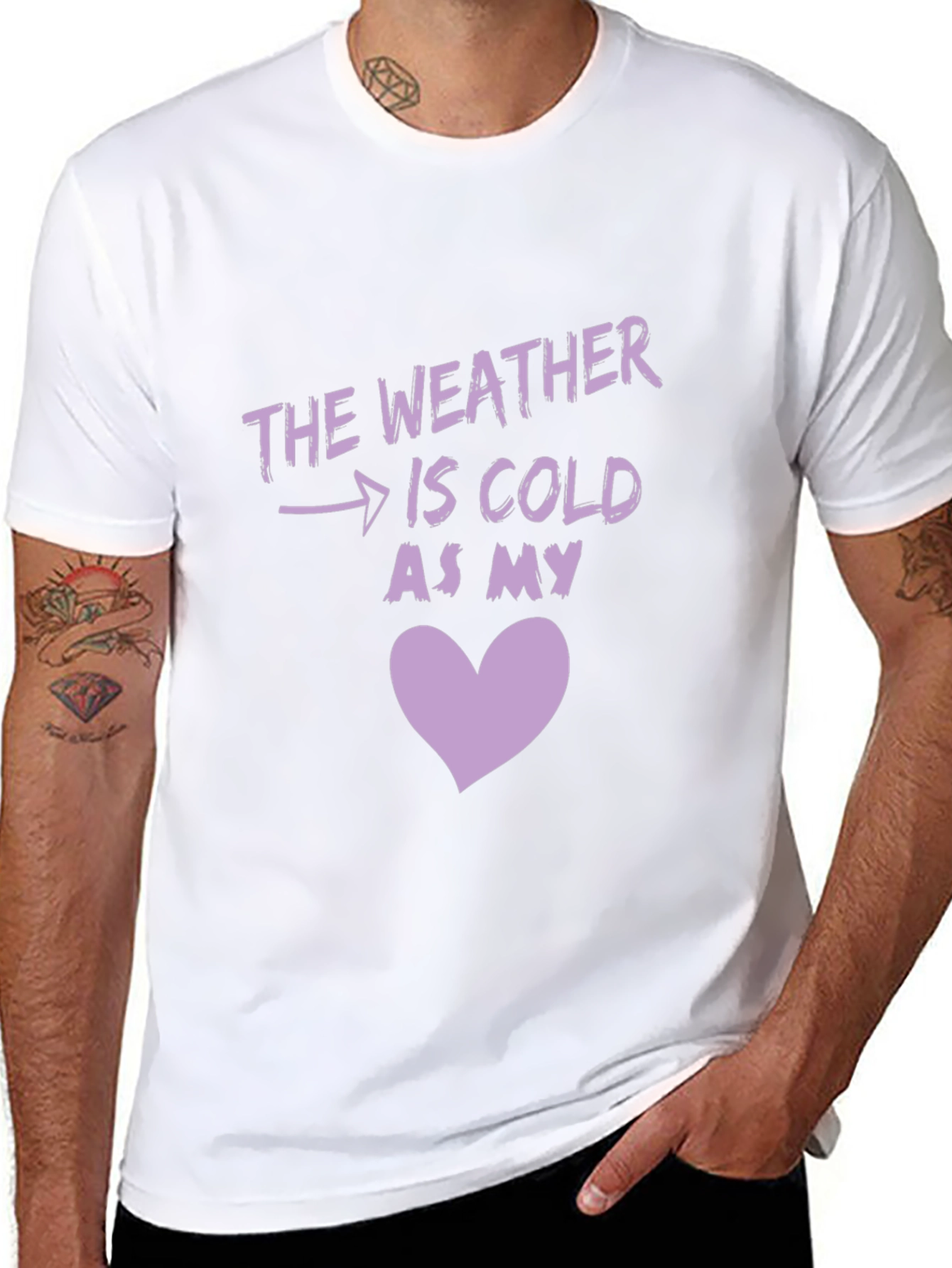 Cold Heart Graphic Tee - Mens Fashion