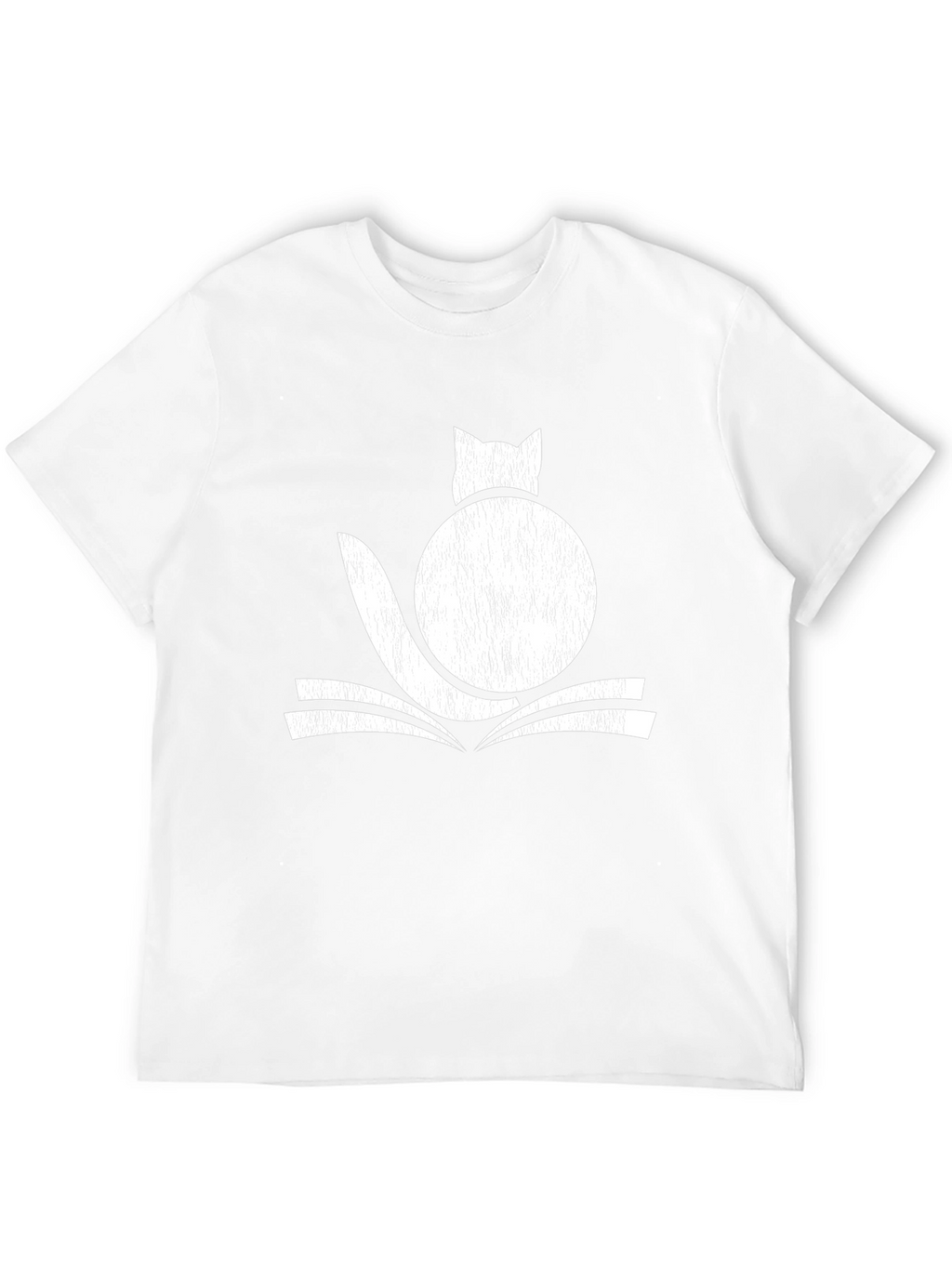 Cat on Book Graphic Tee - Black