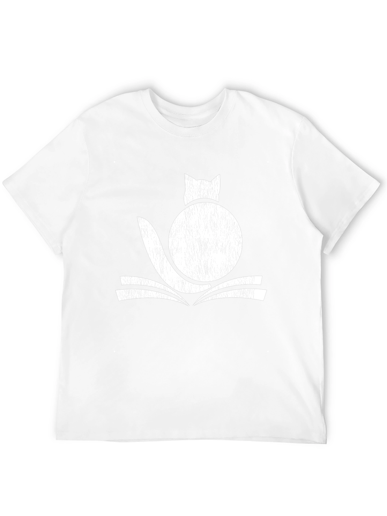 Cat on Book Graphic Tee - Black