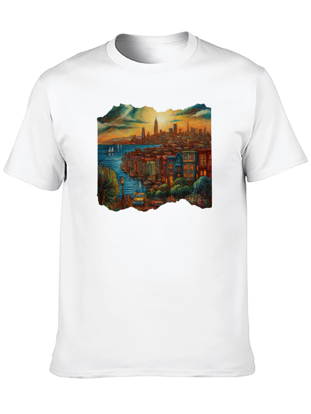 Cityscape Graphic Tee - Black
