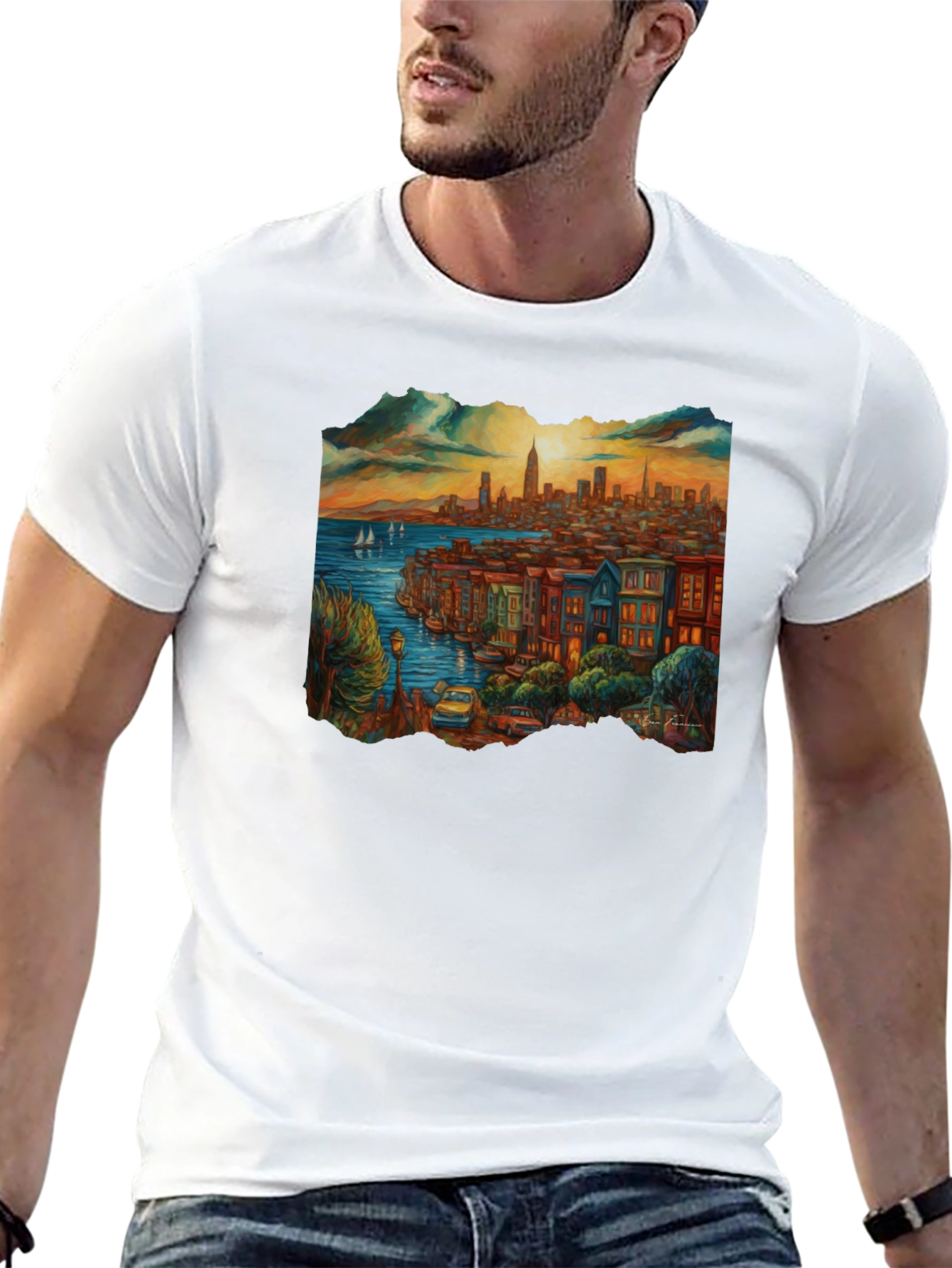 Cityscape Graphic Tee - Black