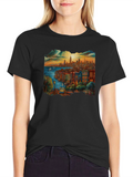 Cityscape Graphic Tee - Black