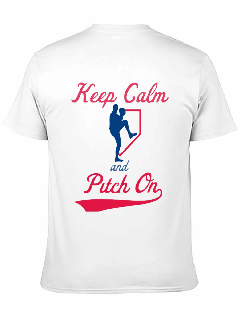 Keep Calm Pitch On Baseball T-Shirt