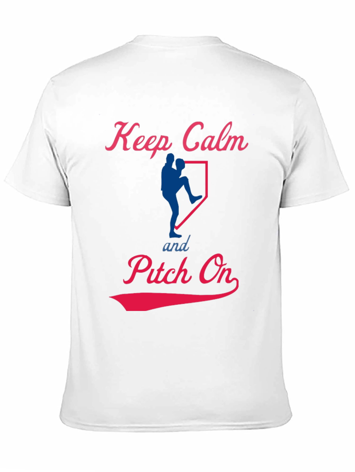 Keep Calm Pitch On Baseball T-Shirt