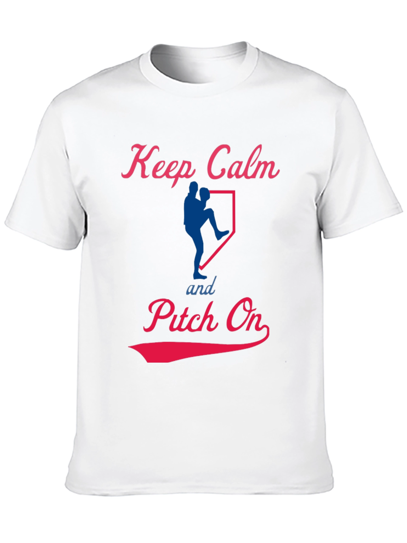 Keep Calm Pitch On Baseball T-Shirt