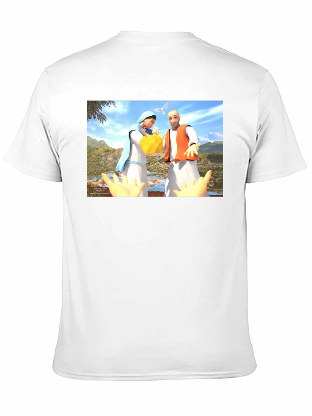 Illustrated Religious Graphic Tee - Black