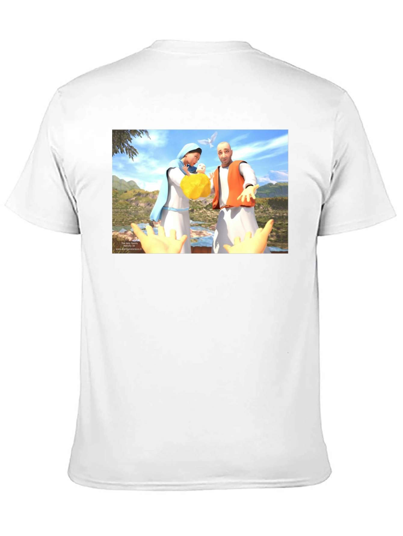 Illustrated Religious Graphic Tee - Black