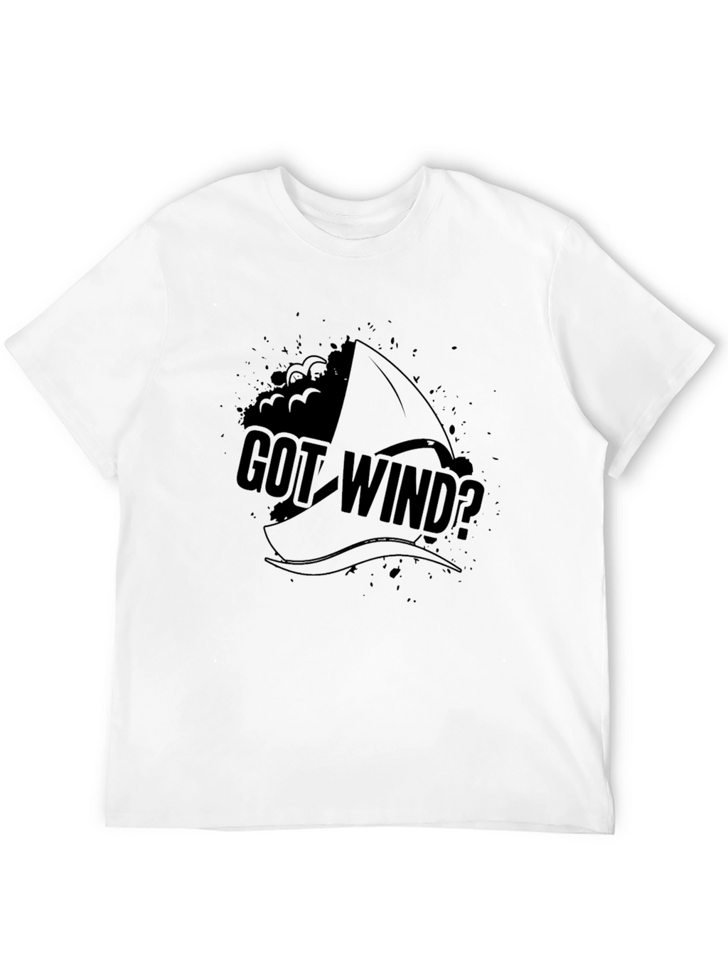 Got Wind? Black Graphic T-Shirt - Sailing Design