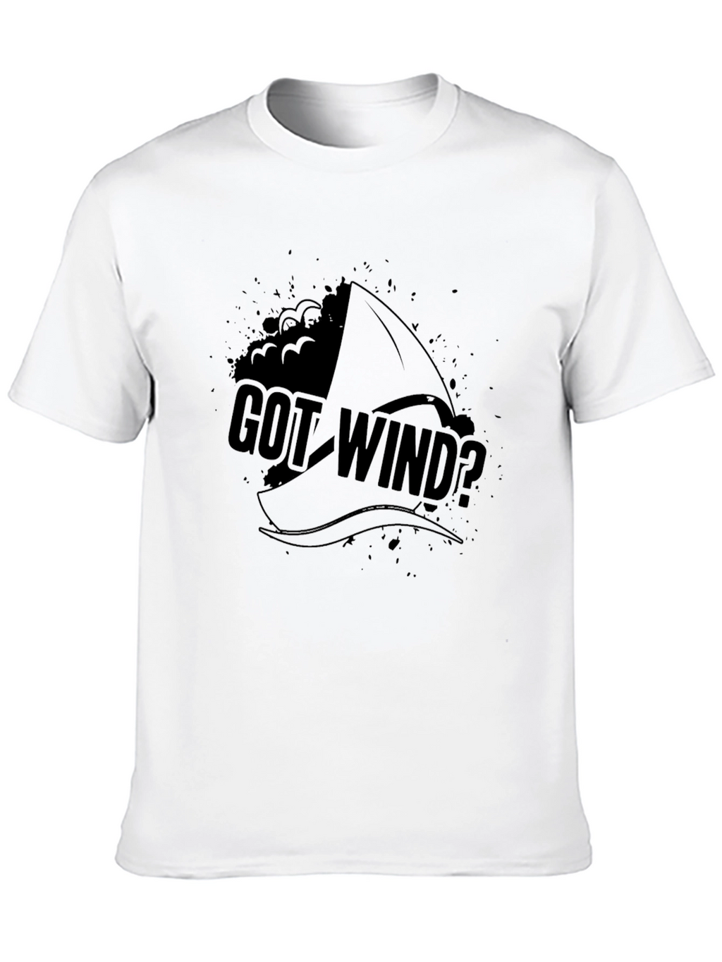 Got Wind? Black Graphic T-Shirt - Sailing Design