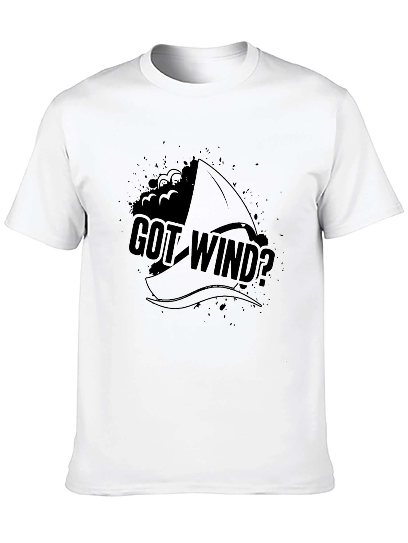 Got Wind? Black Graphic T-Shirt - Sailing Design