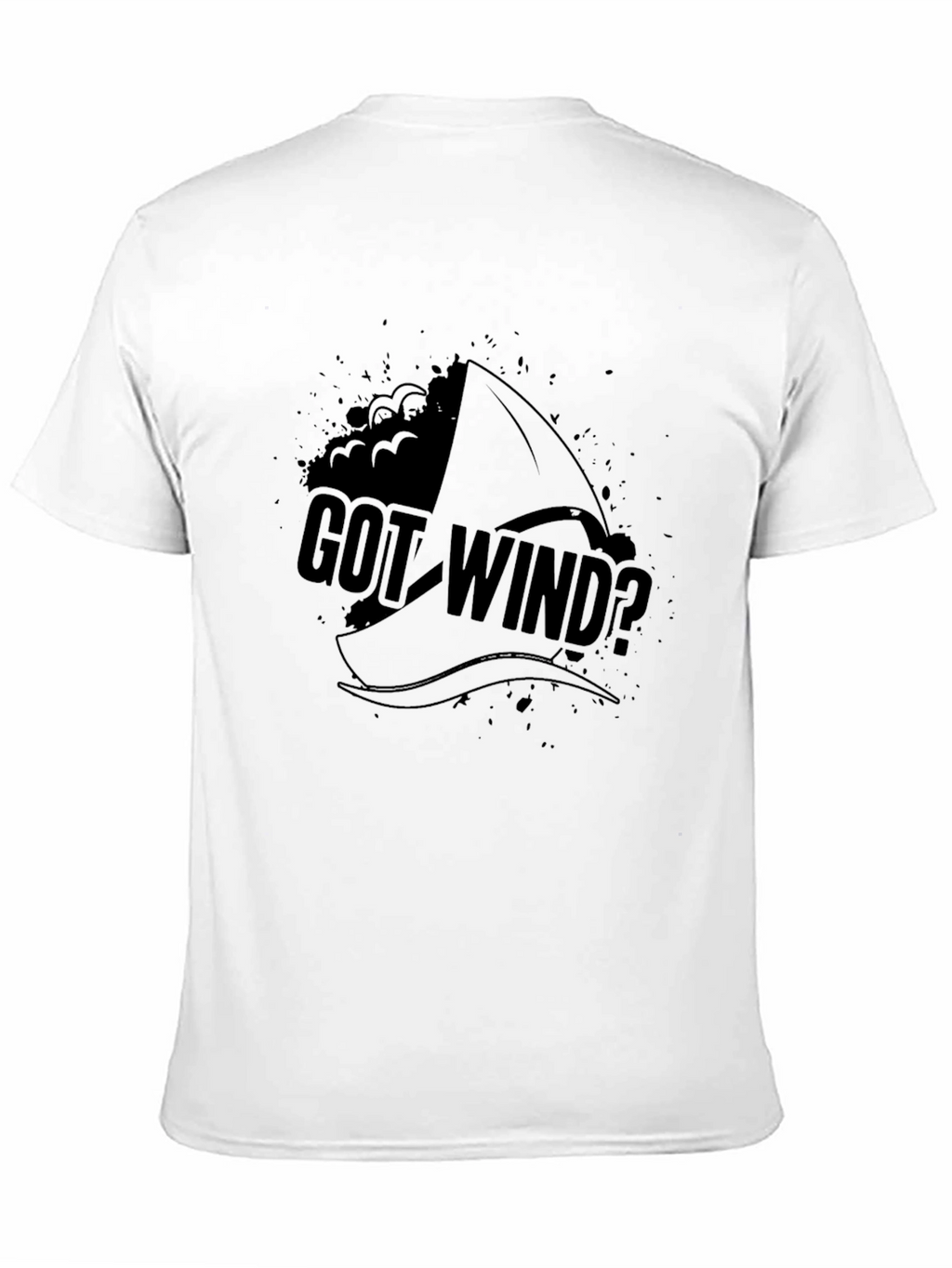 Got Wind? Black Graphic T-Shirt - Sailing Design
