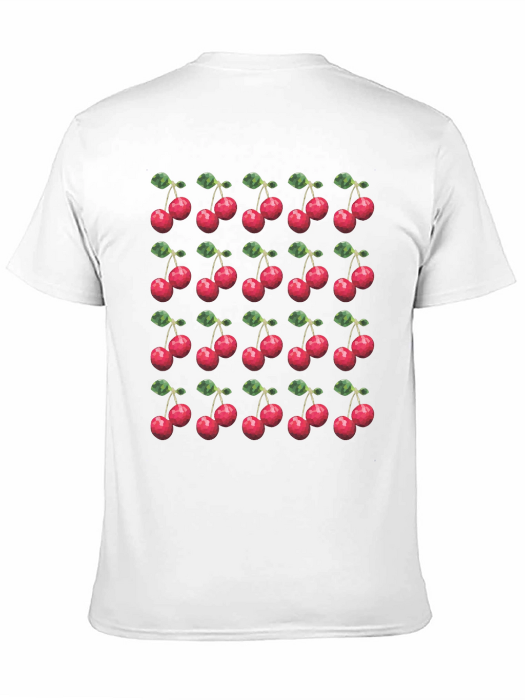 Cherry Print T-Shirt - Modern Fruit Pattern