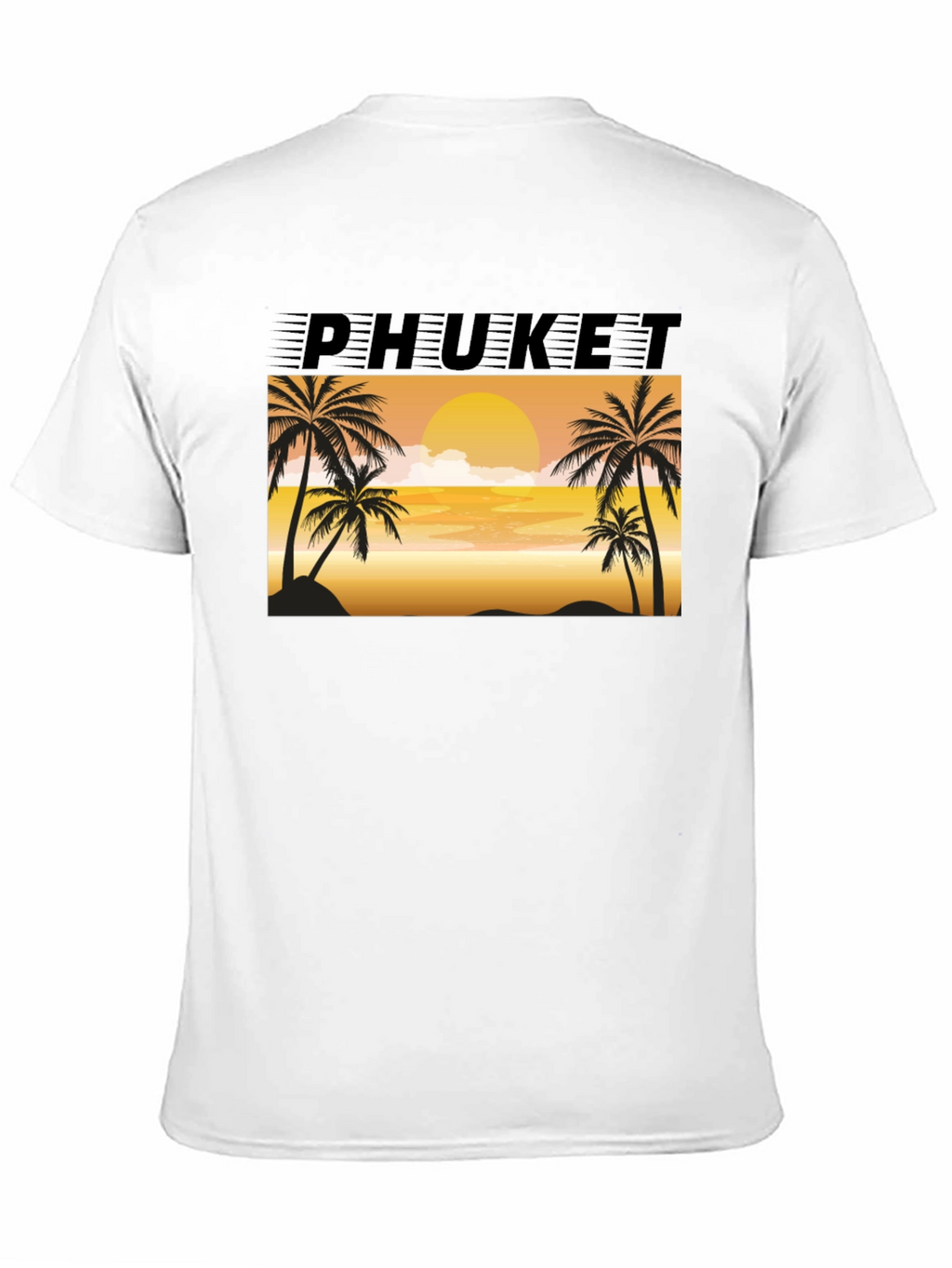 Phuket Sunset Palm Tree Graphic Tee