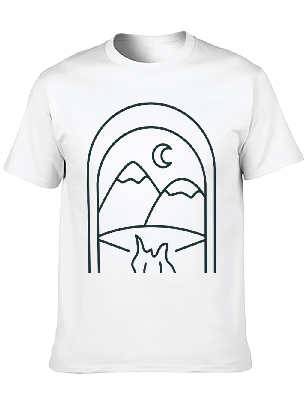 Mountains & Moon Graphic T-Shirt
