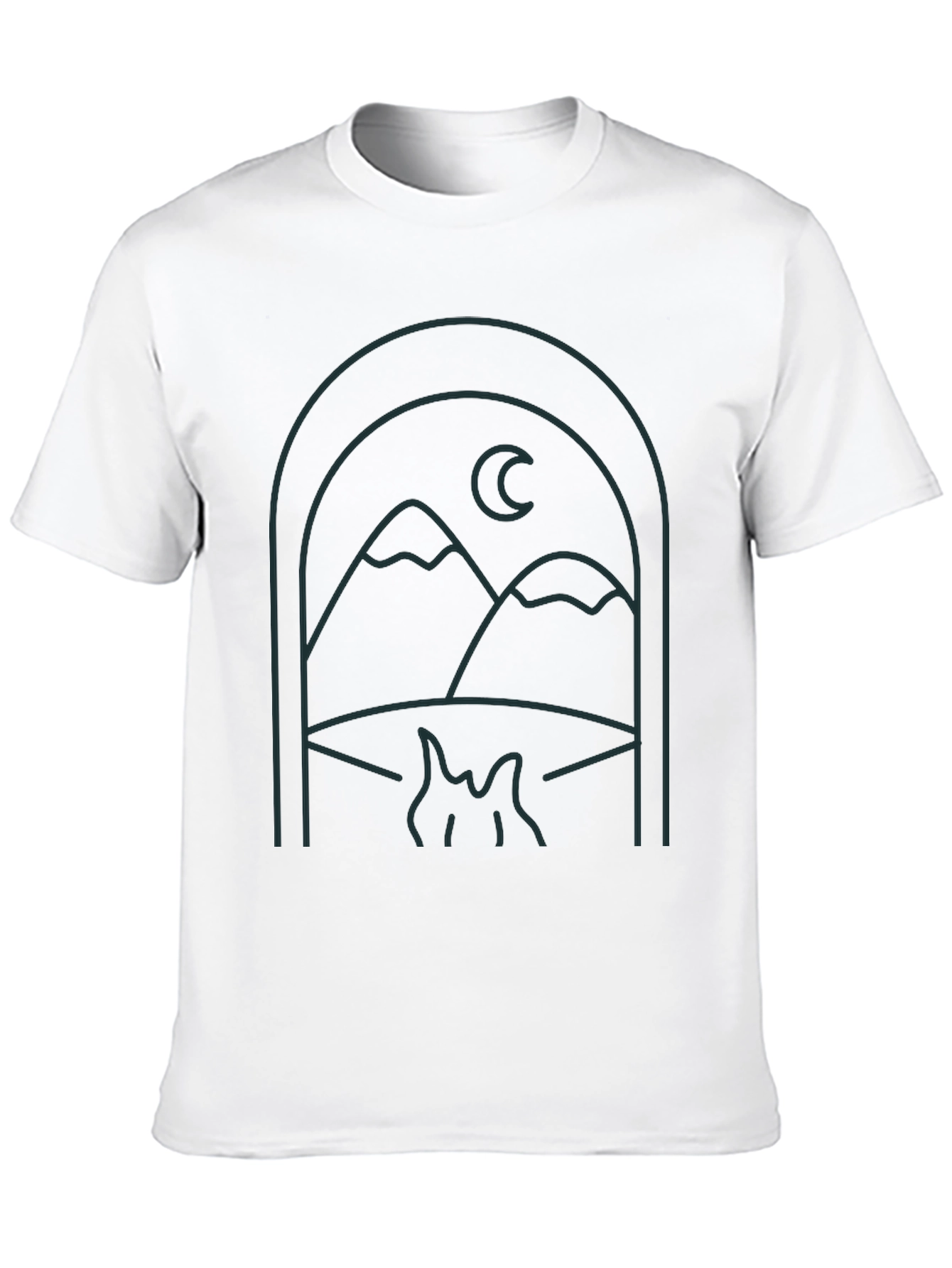 Mountains & Moon Graphic T-Shirt