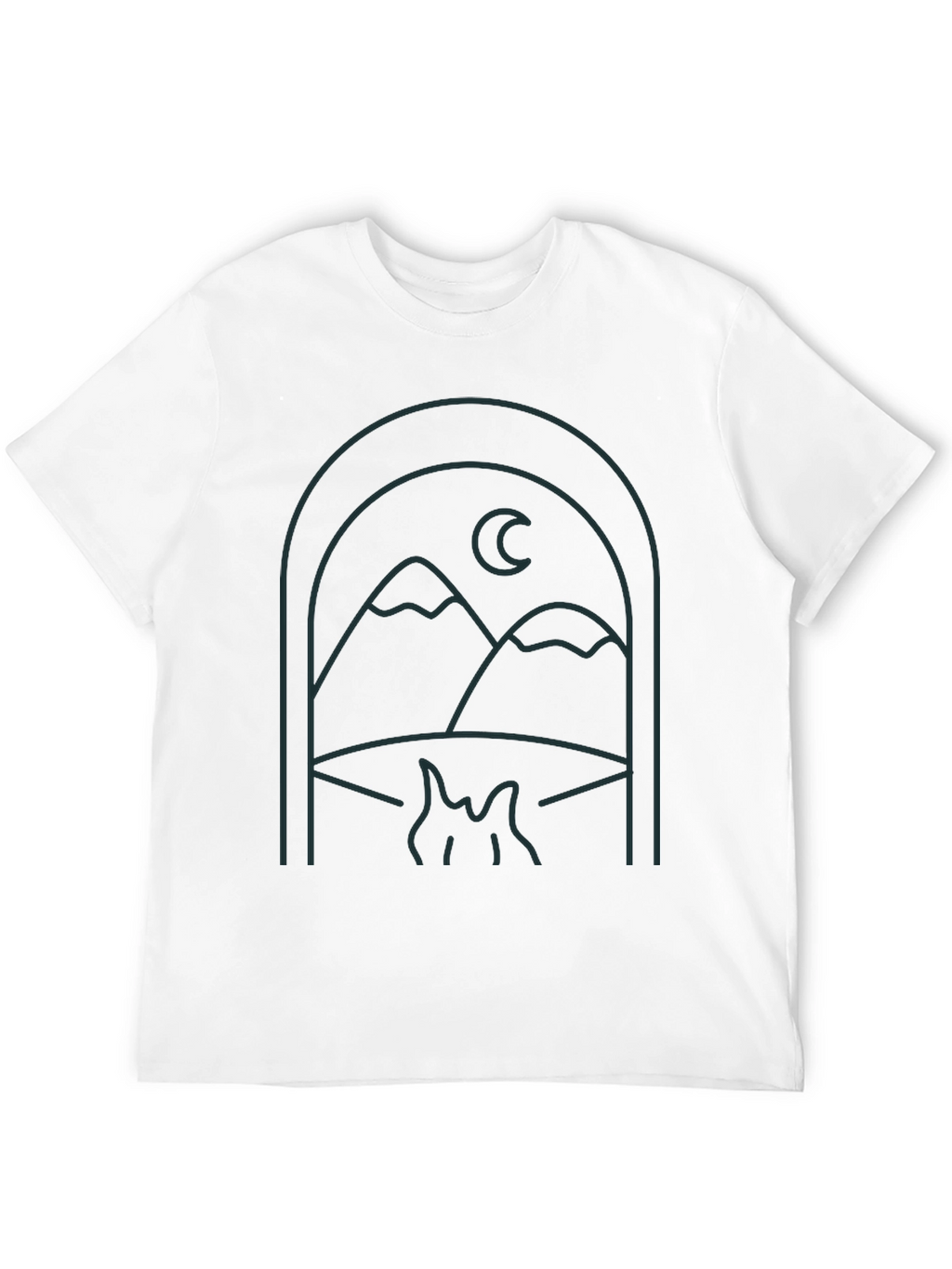 Mountains & Moon Graphic T-Shirt