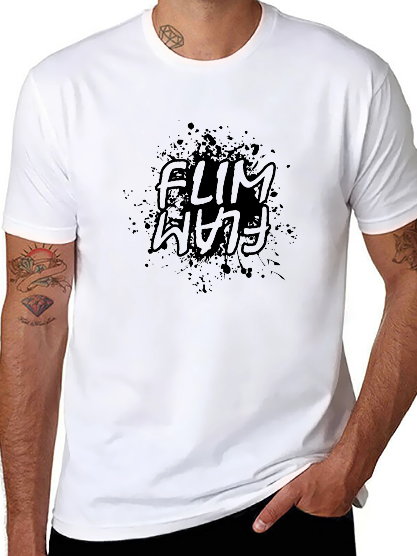 Flim Flam Black Graphic Tee - Casual Style