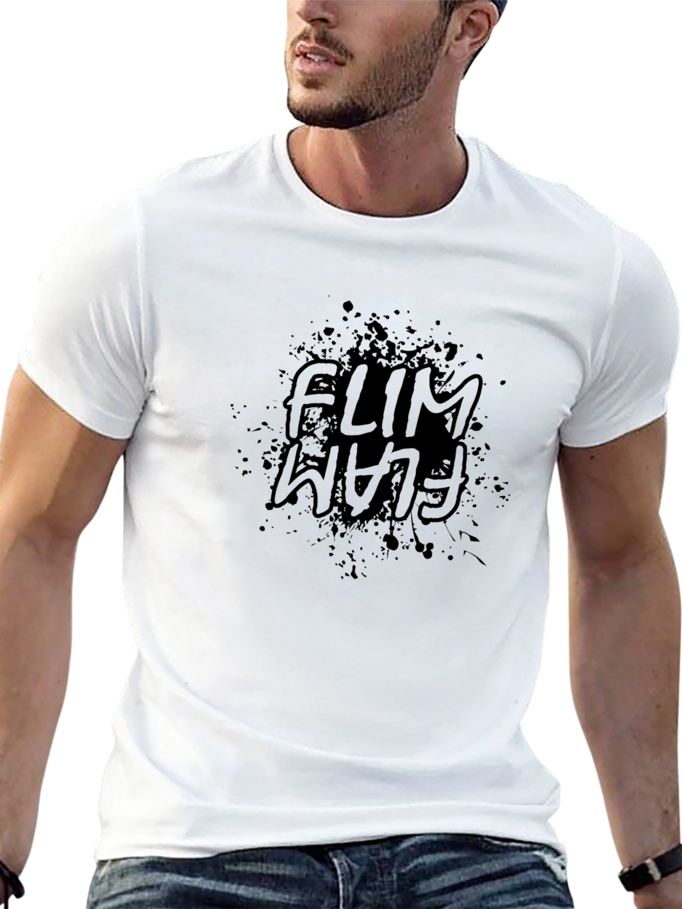 Flim Flam Black Graphic Tee - Casual Style