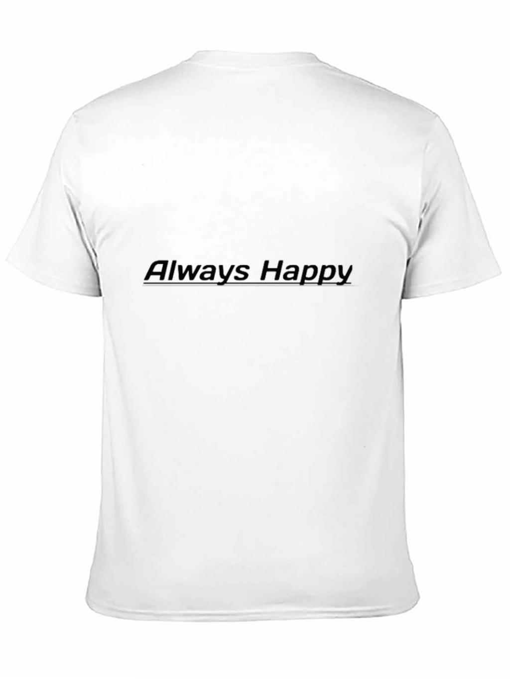 Always Happy Black T-Shirt - Mens Casual Wear