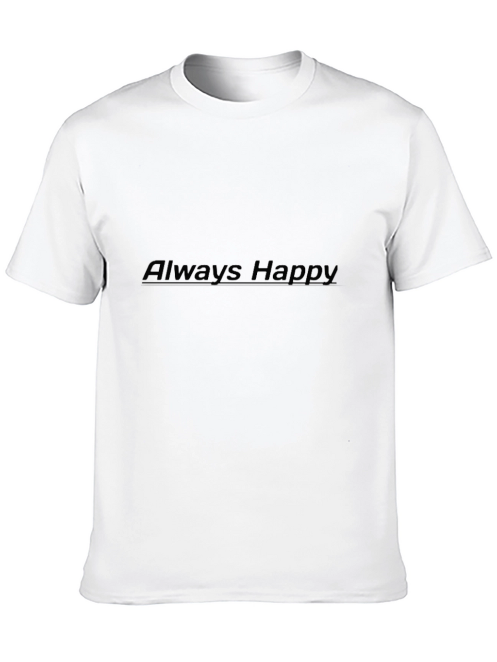 Always Happy Black T-Shirt - Mens Casual Wear