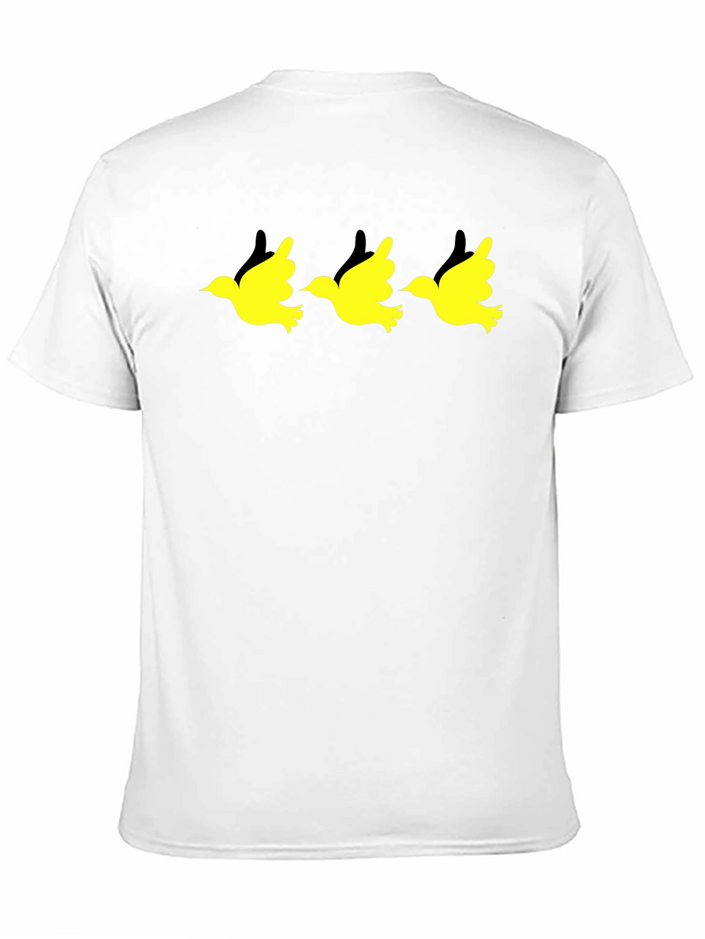 Black T-Shirt with Yellow Bird Graphic