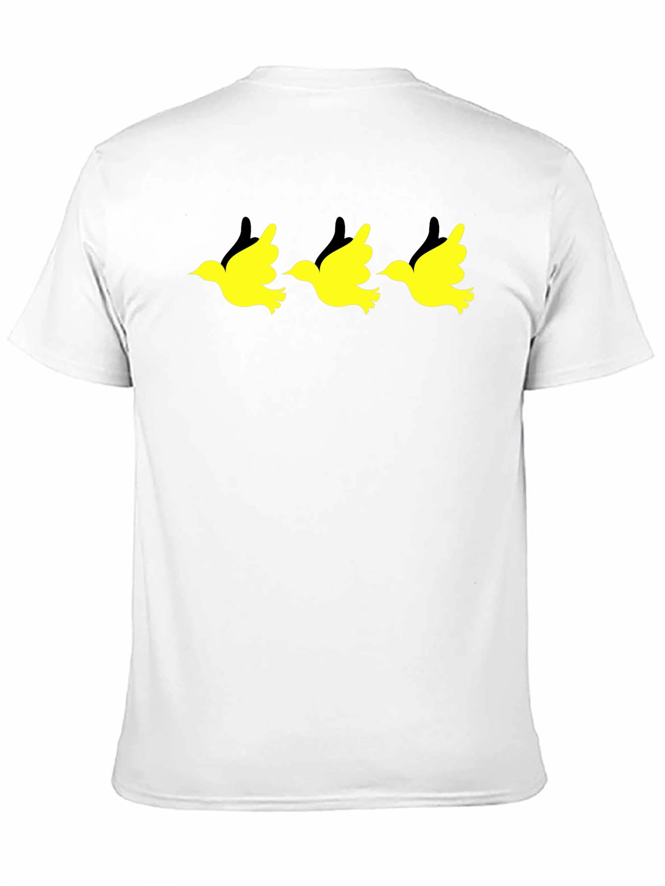Black T-Shirt with Yellow Bird Graphic