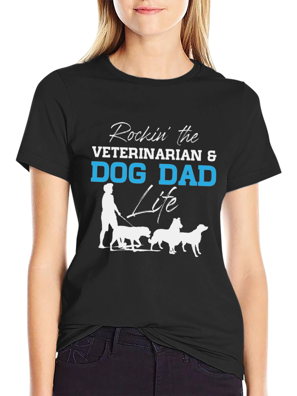 Veterinarian Dog Dad Life Graphic T-Shirt