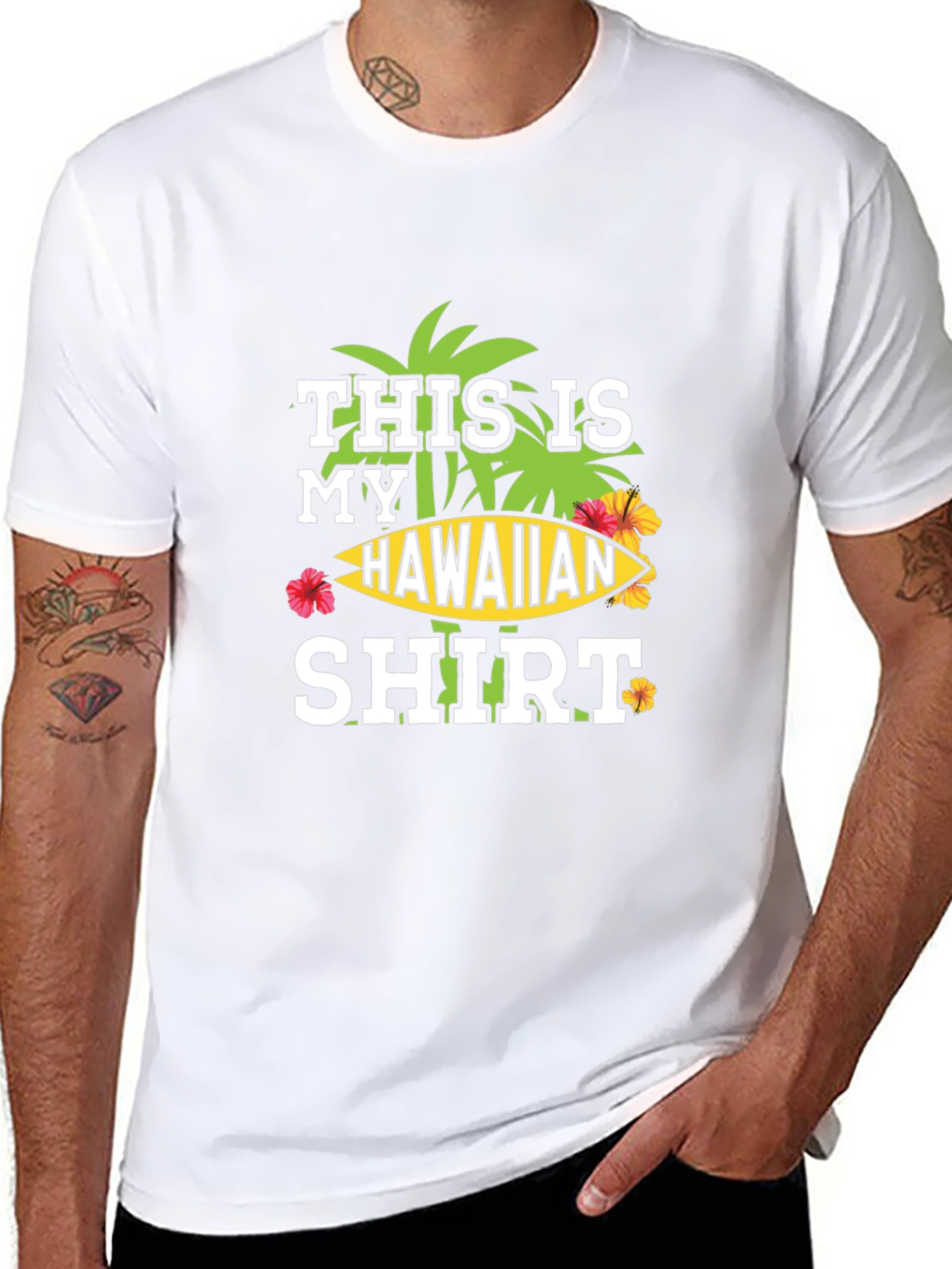 Hawaiian Shirt Graphic Tee - Island Vibes