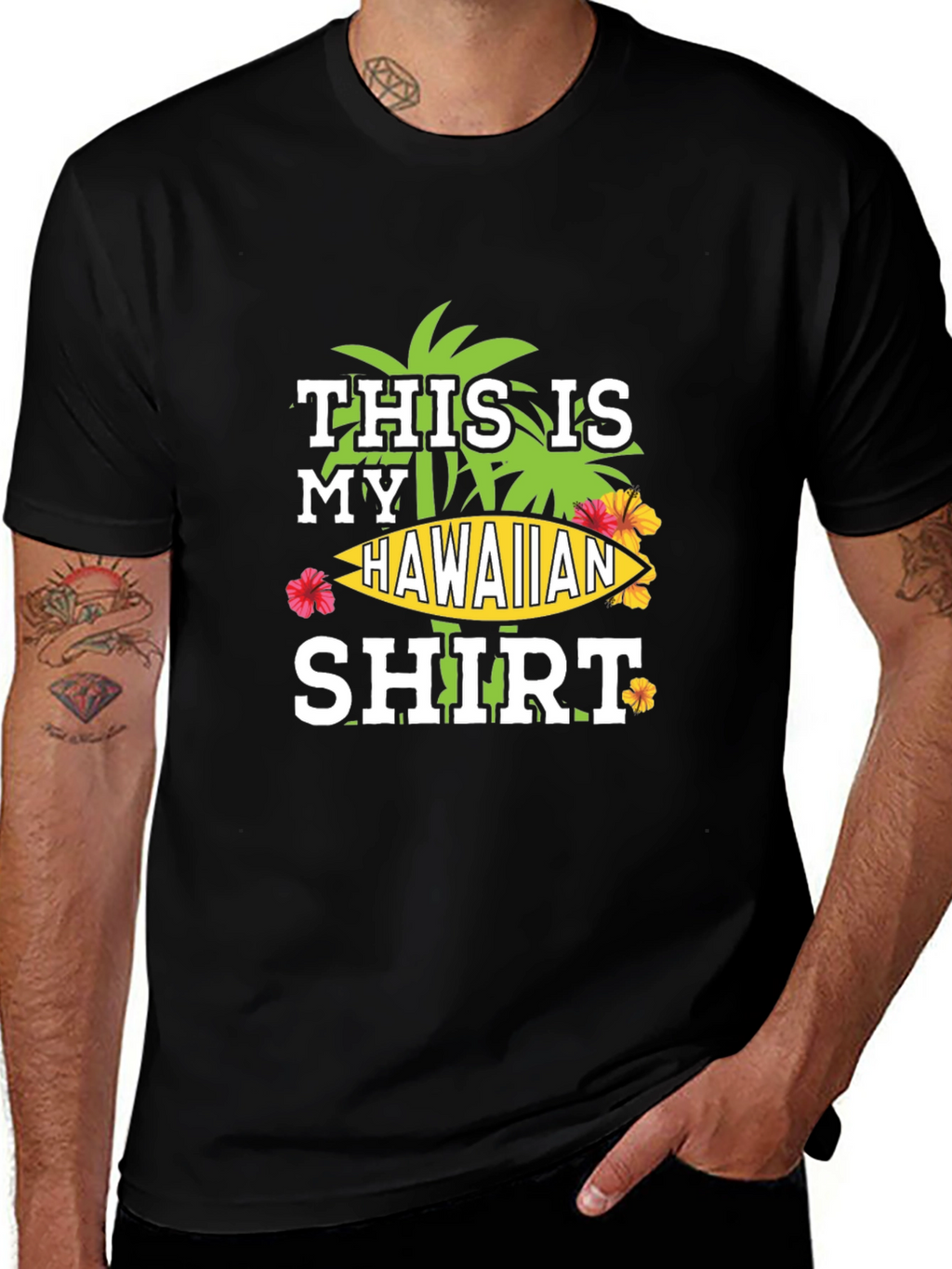 Hawaiian Shirt Graphic Tee - Island Vibes