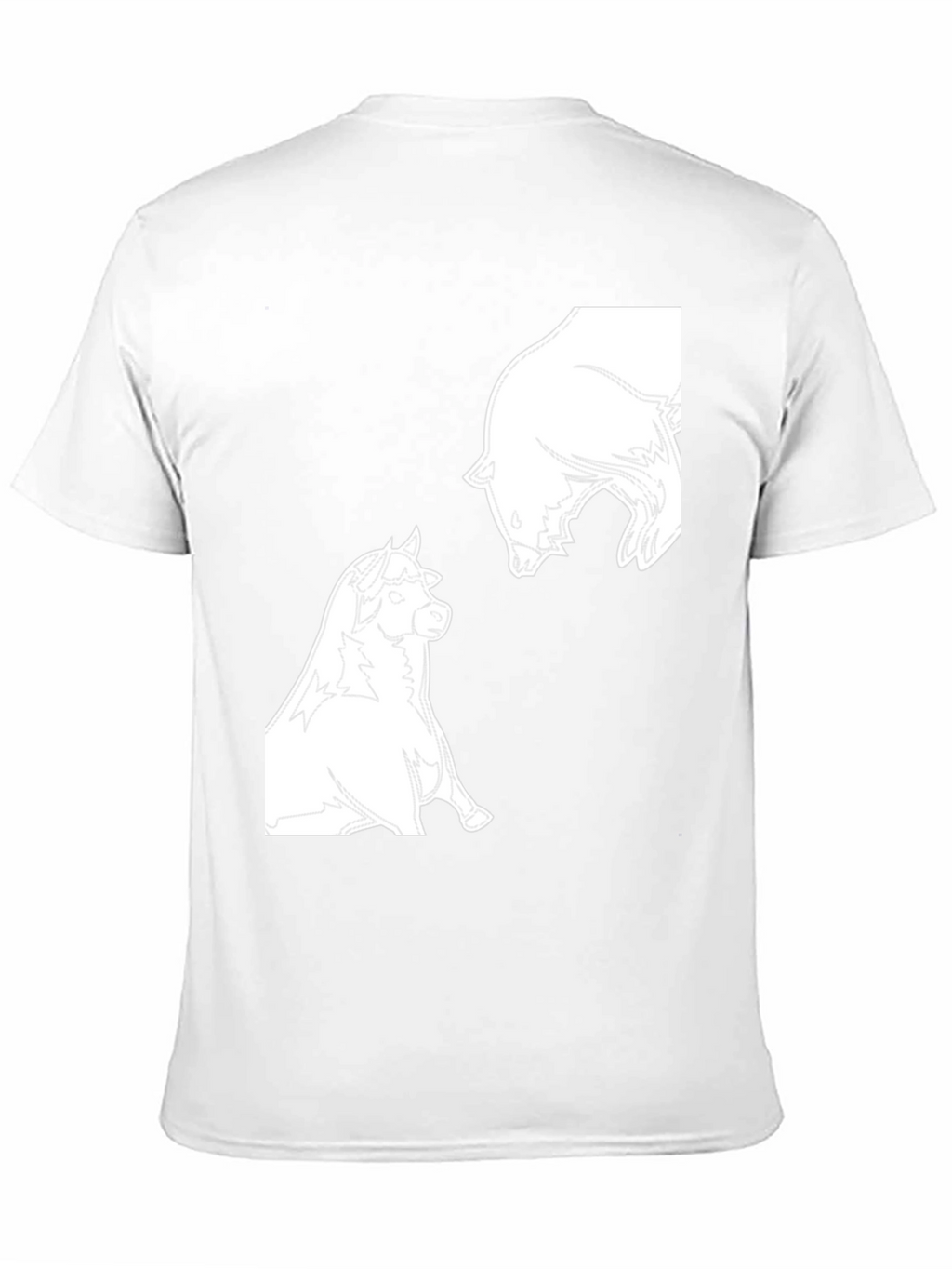 Bull vs Bear Graphic Tee - Black Cotton T-Shirt