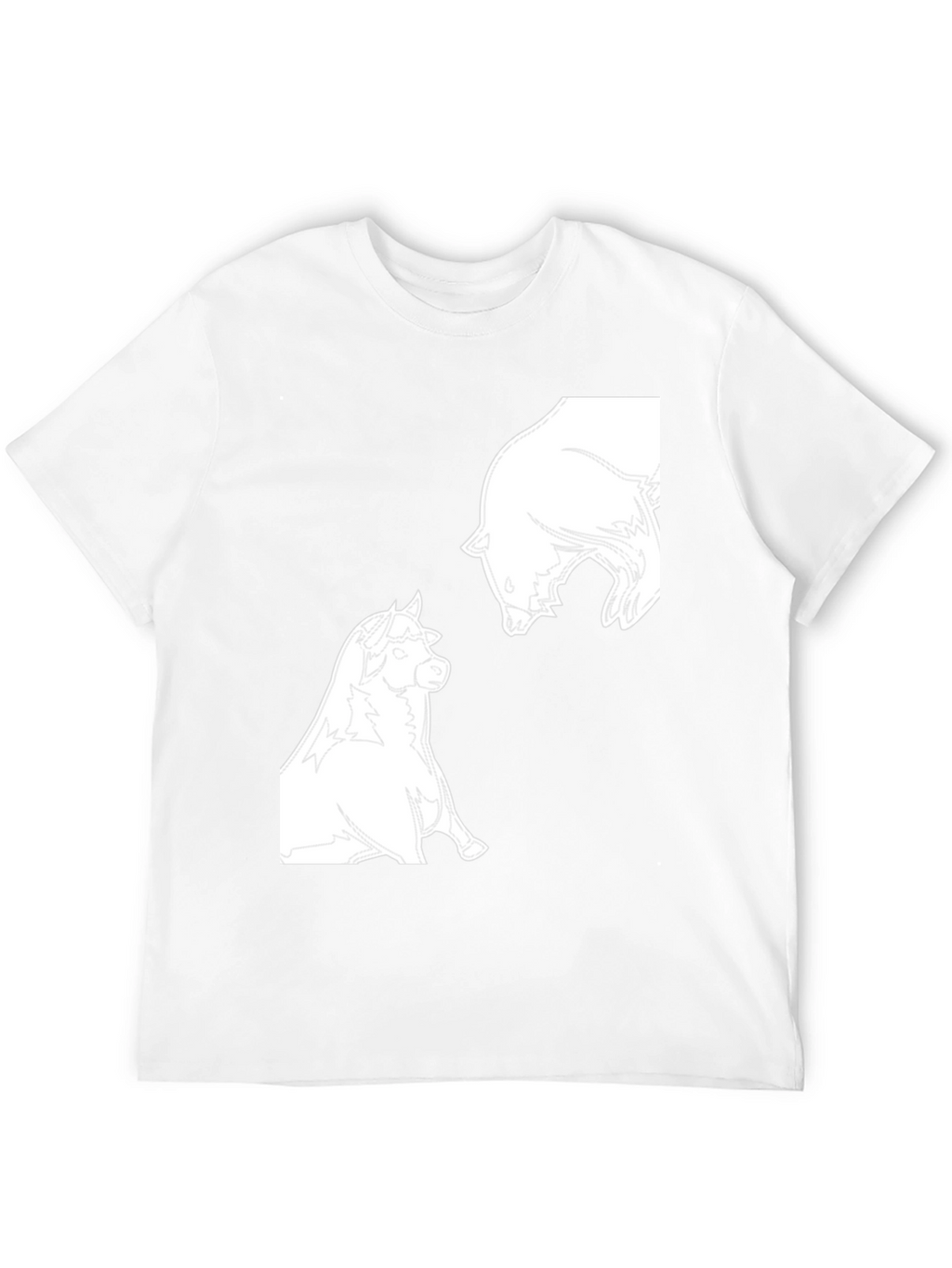 Bull vs Bear Graphic Tee - Black Cotton T-Shirt