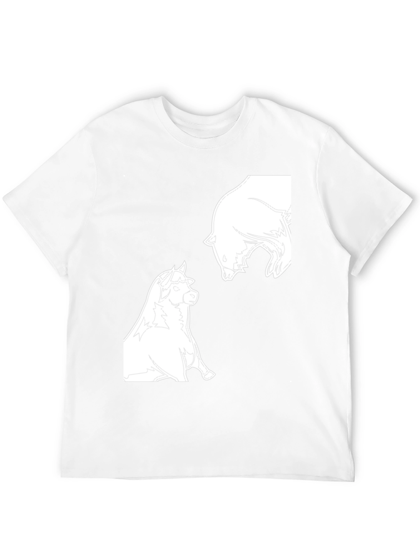 Bull vs Bear Graphic Tee - Black Cotton T-Shirt