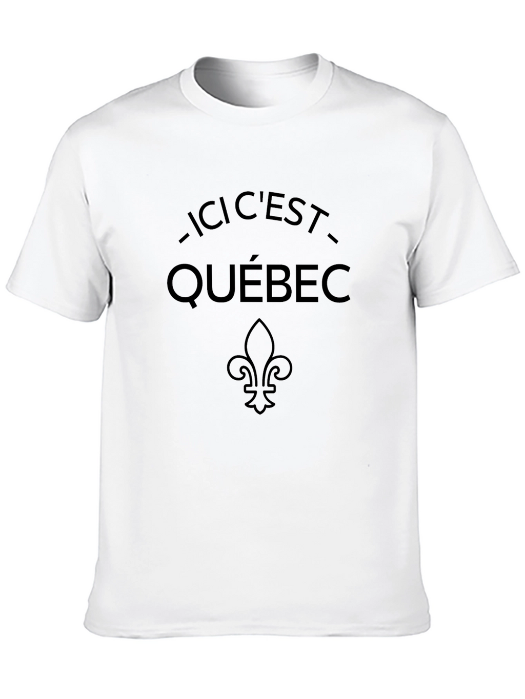 Ici Cest Quebec T-Shirt - Black Fleur-de-lis Graphic Tee