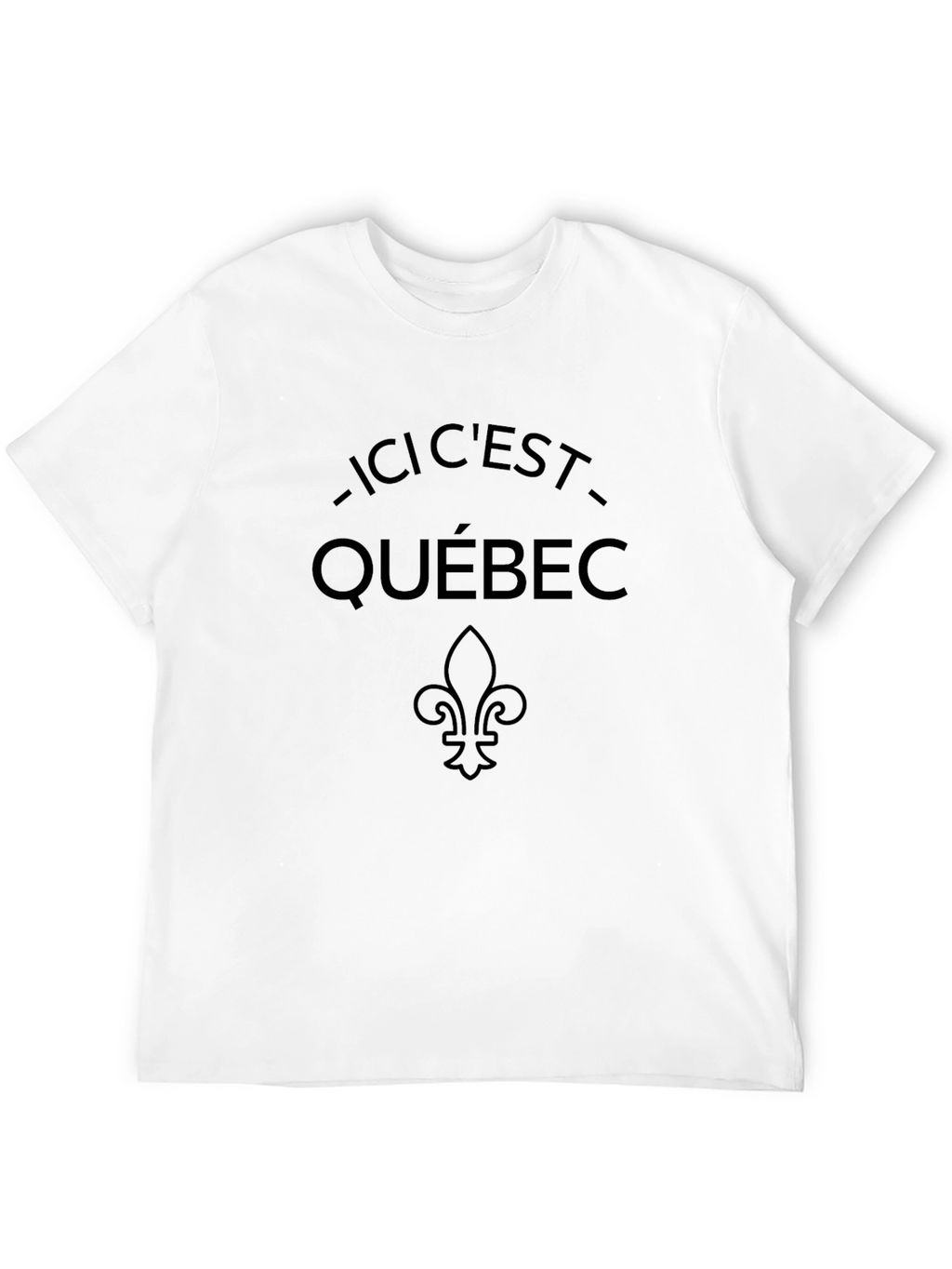 Ici Cest Quebec T-Shirt - Black Fleur-de-lis Graphic Tee