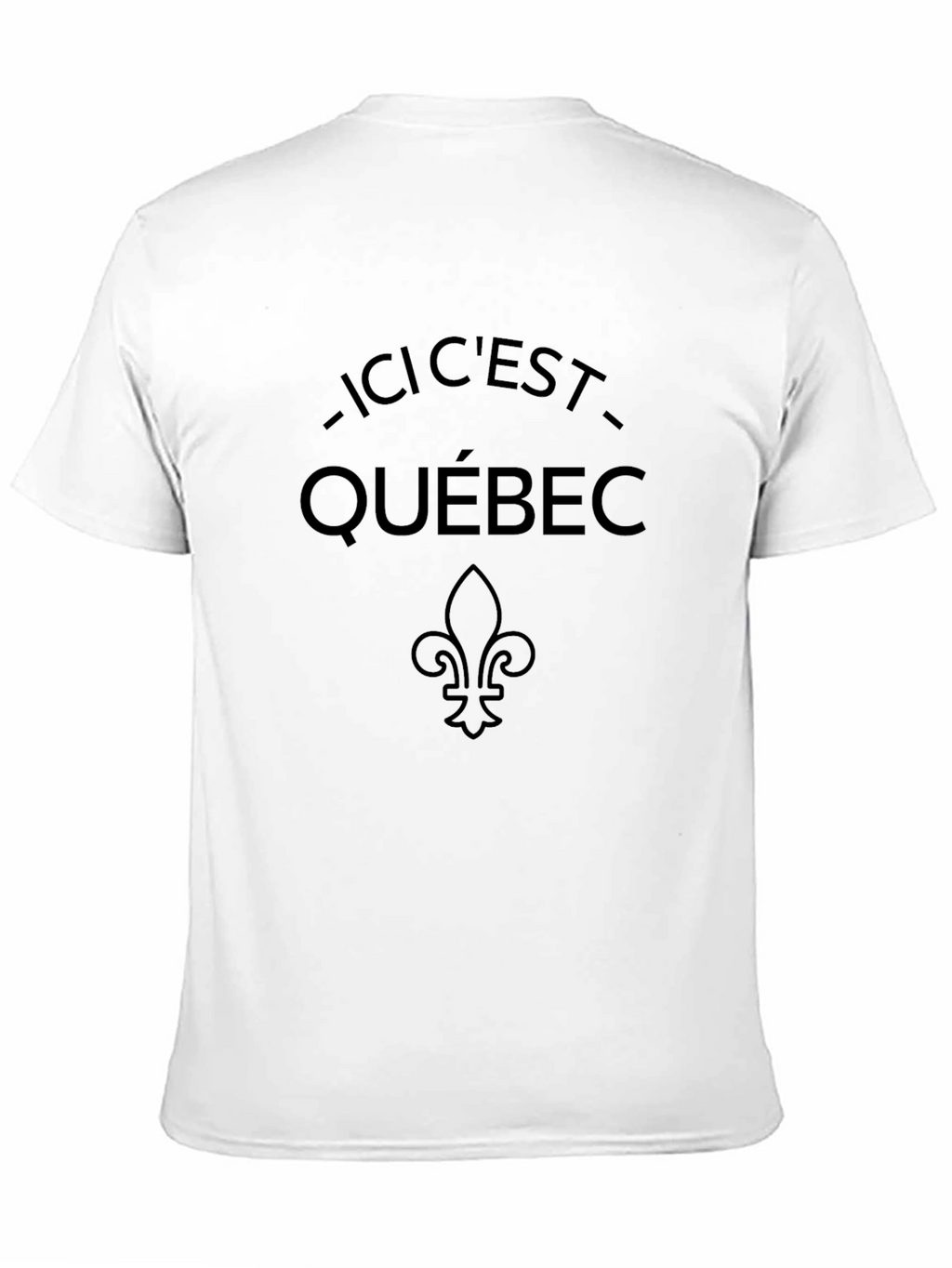 Ici Cest Quebec T-Shirt - Black Fleur-de-lis Graphic Tee