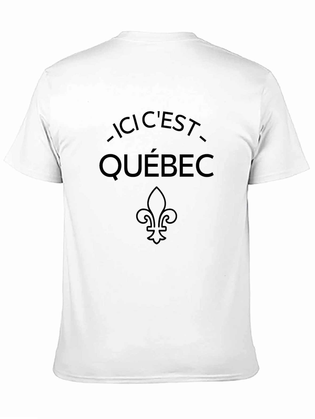 Ici Cest Quebec T-Shirt - Black Fleur-de-lis Graphic Tee