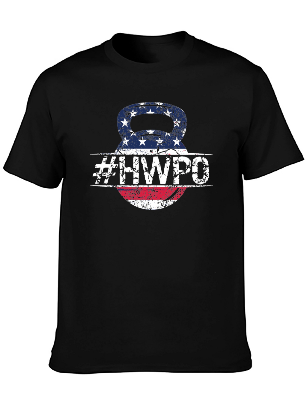 HWPO Kettlebell American Flag T-Shirt