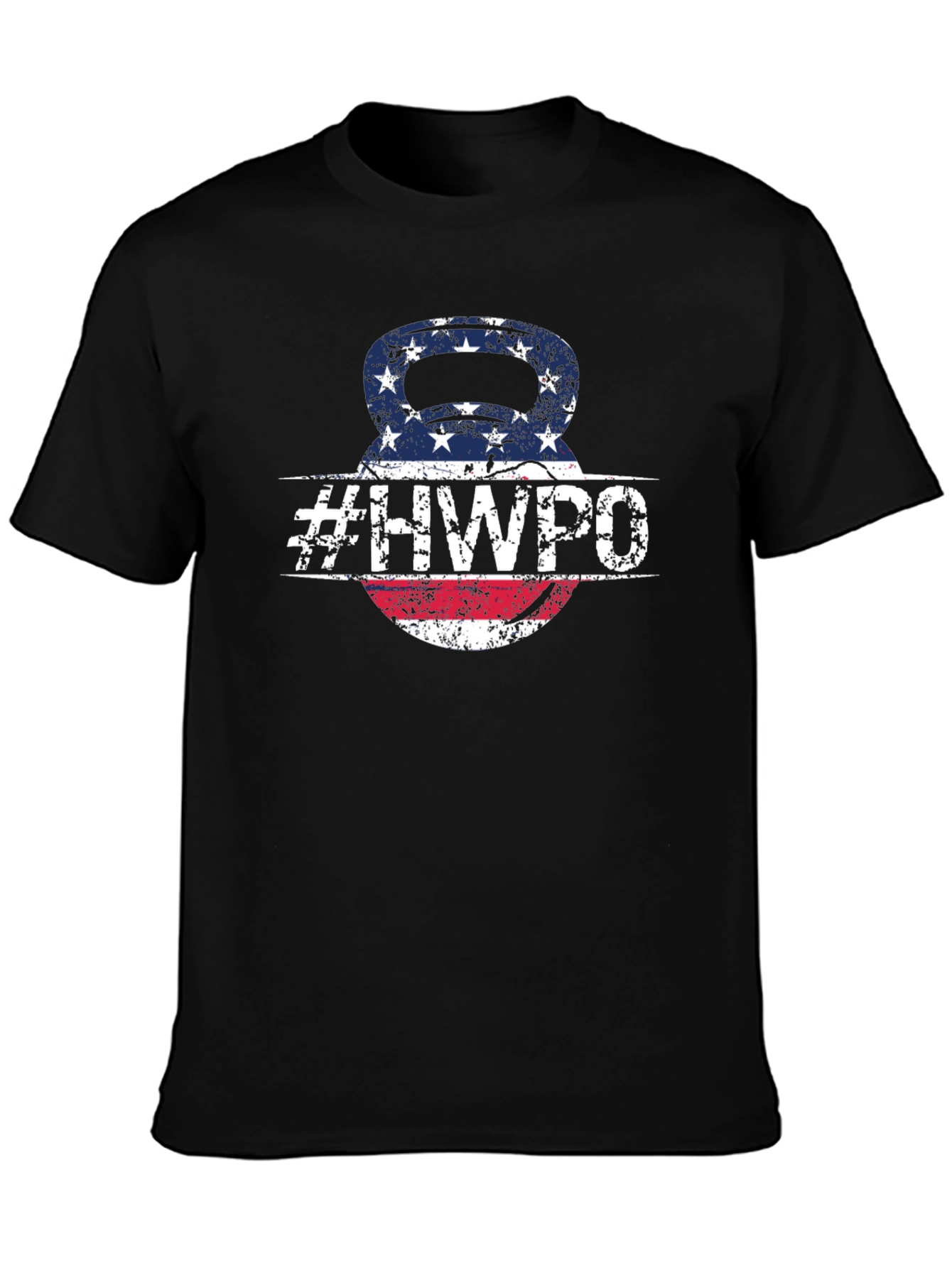 HWPO Kettlebell American Flag T-Shirt
