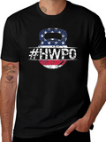HWPO Kettlebell American Flag T-Shirt
