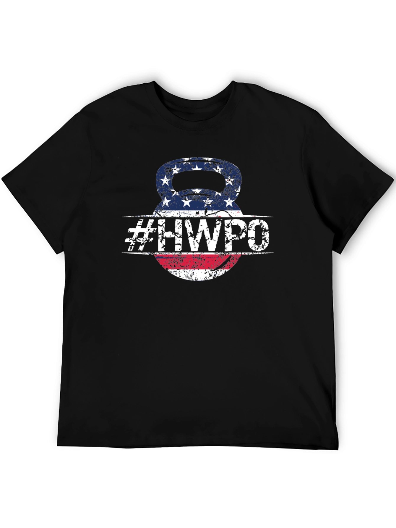 HWPO Kettlebell American Flag T-Shirt