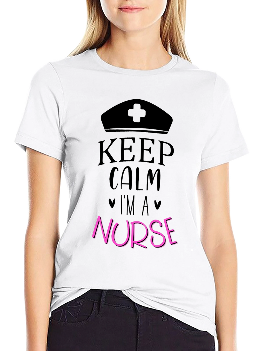 Keep Calm Im A Nurse Black T-Shirt
