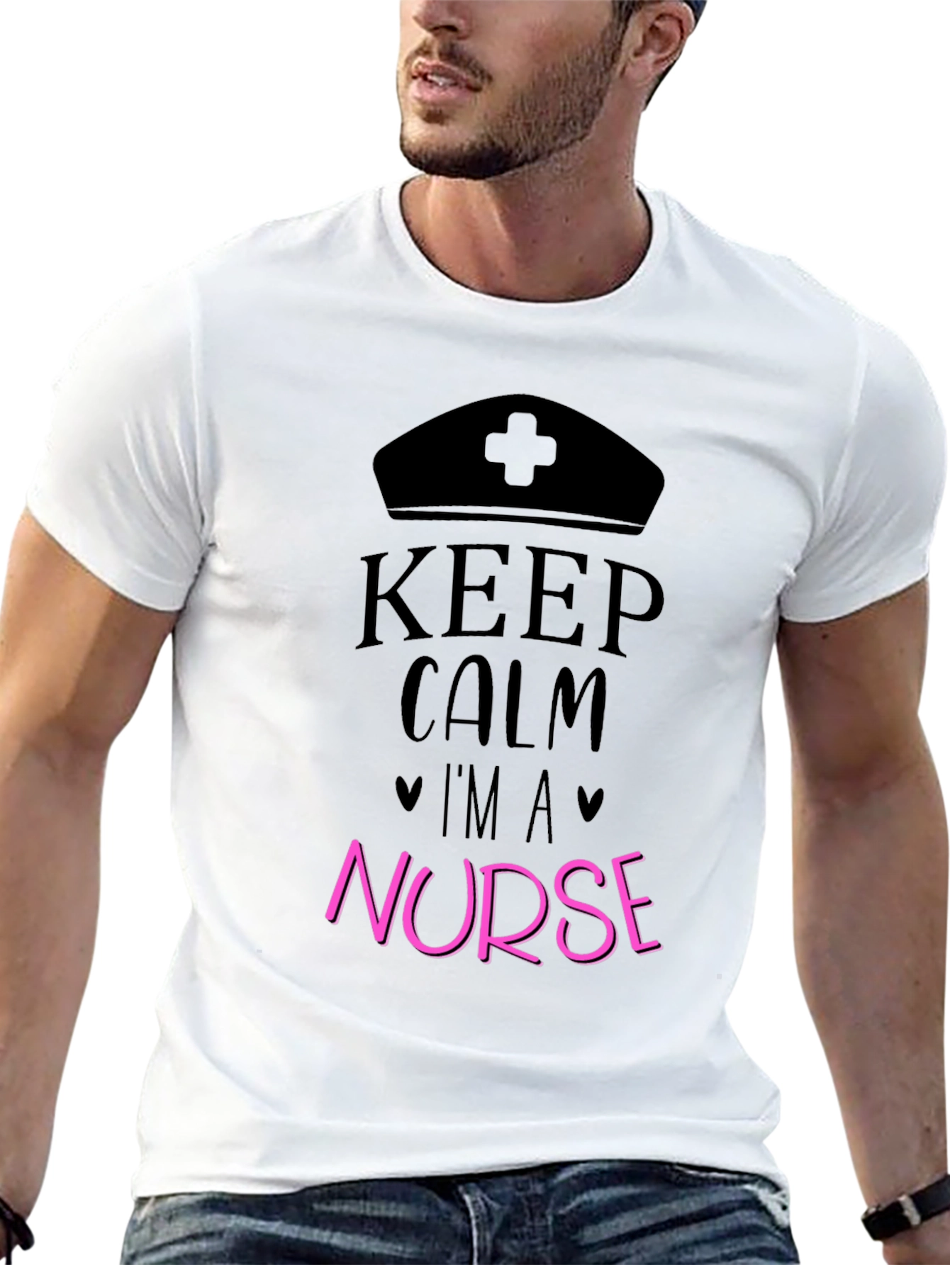 Keep Calm Im A Nurse Black T-Shirt