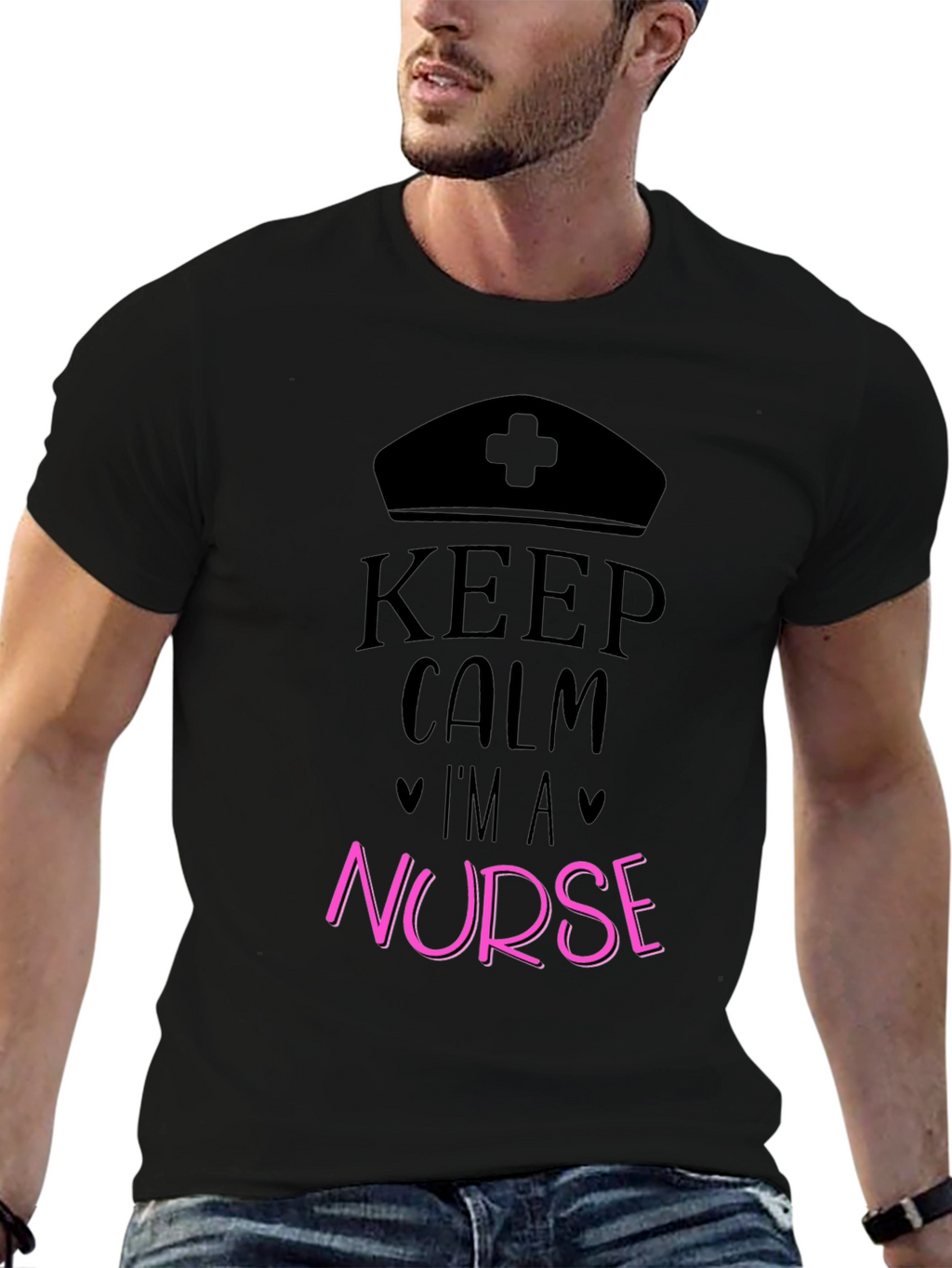 Keep Calm Im A Nurse Black T-Shirt