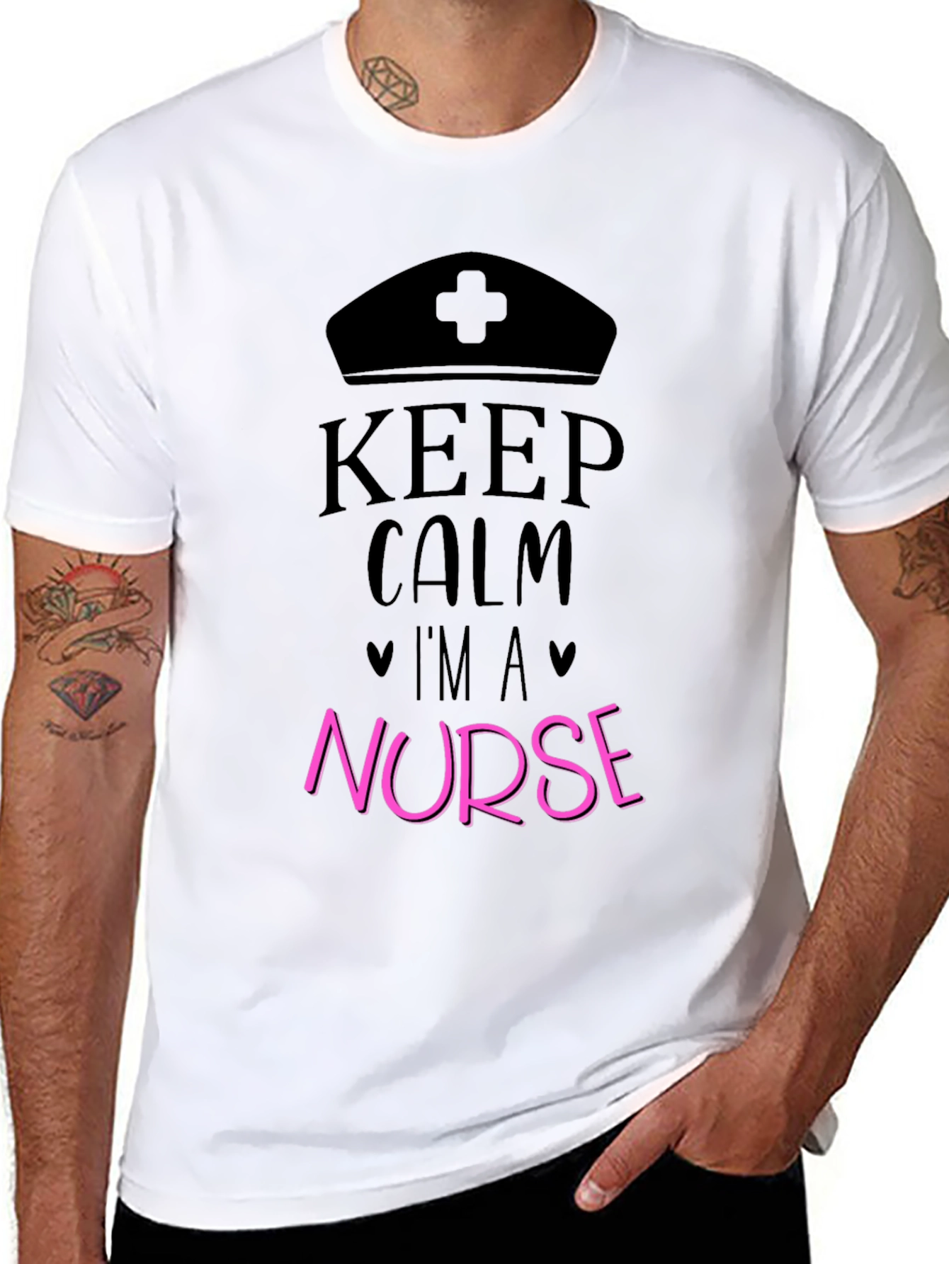 Keep Calm Im A Nurse Black T-Shirt