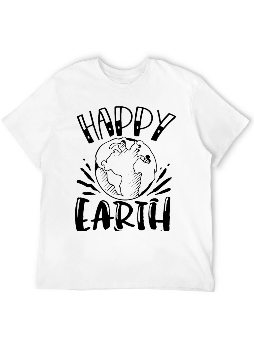 Happy Earth Day Graphic Tee - Black