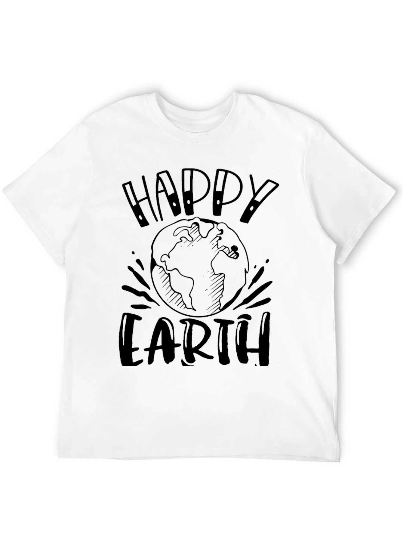 Happy Earth Day Graphic Tee - Black