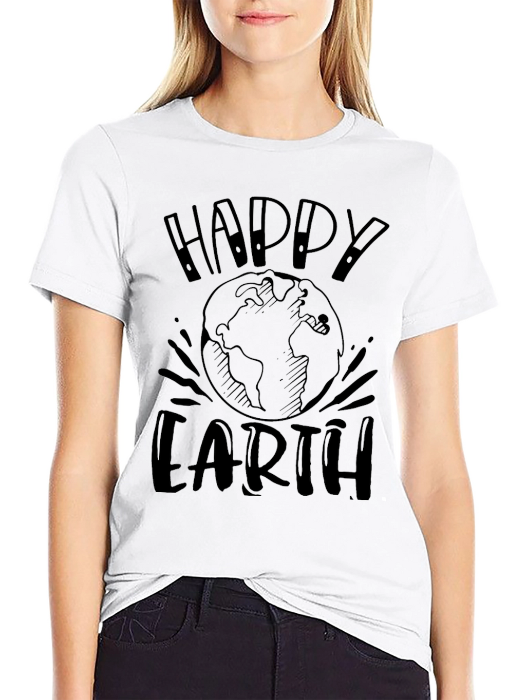 Happy Earth Day Graphic Tee - Black